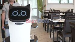 A robot serving a restaurant in need of manpower in France - AFP