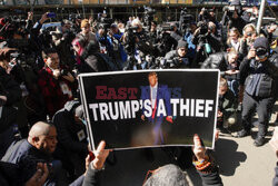 Protest w obronie Donalda Trumpa w Nowym Jorku