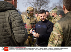 Prezydent Zelensky odwiedził żołnierzy w Bachmucie