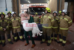 Strażacy z Glasgow wzięli ślub w remizie