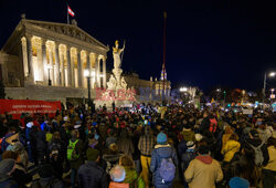 Protest przeciwko rasizmowi i skrajnej prawicy w Wiedniu