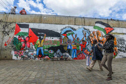 Murale w Nairobi dla Palestyńczyków