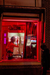 Dzielnica czerwonych latarni w Amsterdamie