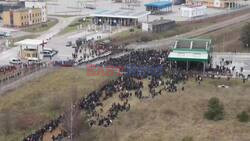 Belarus releases aerial images of migrants at Kuznica-Bruzgi border crossing