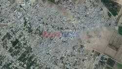 Satellite images of the Gaza Strip before and after airstrikes - AFP