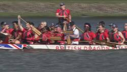 Prince William goes dragon boating in Singapore - AFP