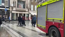 *EXCLUSIVE* The London Fire Brigade are out in force in Bond Street.