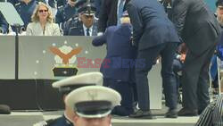 Biden trips, tumbles on Air Force stage - AFP