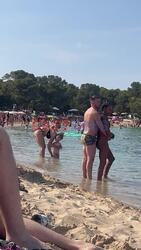 *PREMIUM-EXCLUSIVE* MUST CALL FOR PRICING BEFORE USAGE - Spice girl Mel B aka Scary Spice packs on the PDA with her fiancé Rory McPhee while enjoying a holiday in Ibiza.