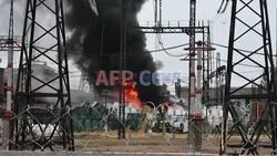 Pożar podstacji elektrycznych po ataku rakietowym na Charków - AFP