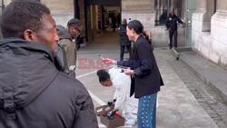 *EXCLUSIVE* American rapper Travis Scott pictured in Paris for a Nike event!
