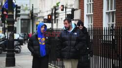 *EXCLUSIVE* Adam Sandler goes for a stroll with his wife Jackie and daughter Sadie in London. *STRICTLY NO SUBSCRIPTIONS AND NO SOCIAL SOCIAL MEDIA USE*