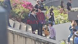 *PREMIUM-EXCLUSIVE* MUST CALL FOR PRICING BEFORE USAGE  - The British-American actress Lily Collins and the Italian actor Eugenio Franceschini continue to shoot a few scenes of the new series of Netflix's 'Emily in Paris' in Rome.