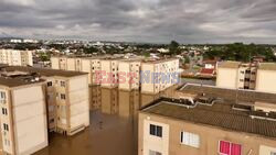 Flooded houses in Porto Alegre, Brazil, as flooding kills 66 - AFP