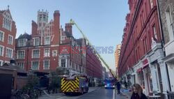 Fire crews rush to attend a fire at the Celebrity hotspot the Chiltern Firehouse.