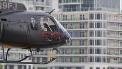*PREMIUM-EXCLUSIVE* MUST CALL FOR PRICING BEFORE USAGE - Hollywood actor Tom Cruise pictured with Cuban-Spanish actress Ana de Armas arriving in London on his Helicopter!
*VIDEO TAKEN ON 13/04/2025*
