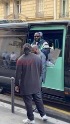 *EXCLUSIVE* The American rapper Rick Ross arrives to a building in the french capital and greeted his adoring fans in Paris, France.