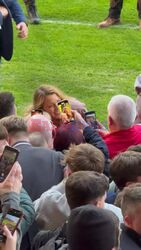Blake Lively and Ryan Reynolds greet fans after Wrexham are promoted to the Championship