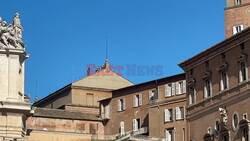 Italian Firefighters install chimney on Sistine Chapel roof while waiting for Conclave to begin
