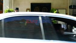 *EXCLUSIVE* WEB MUST CALL FOR PRICING* - English Singer Lily Allen leaves Scott’s restaurant in Mayfair with Chiltern Firehouse and Chateau Marmont owner André Balazs carrying two large Miu Miu shopping bags. *PICTURES TAKEN ON 05/05/2025*