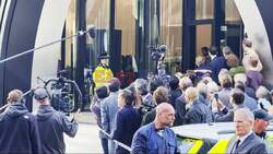 *EXCLUSIVE* - Israeli actress Gal Gadot and Alfred Enoch are seen filming Amazon MGM’s upcoming thriller 'The Runner' in Canary Wharf, London