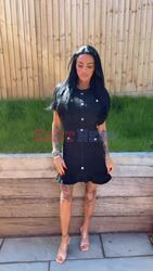 *EXCLUSIVE* Model Katie Price shows off her sleek black JYY dress