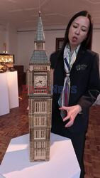 A Bamboo Replica of Big Ben Unveiled  as part London Craft Weekof