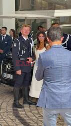 *EXCLUSIVE* - - Hollywood actress/director Eva Longoria stuns in an all white dress arriving back at her hotel during the 79th Cannes Film Festival 2026