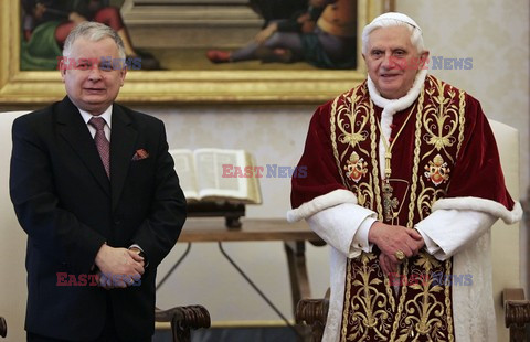 Prezydent Kaczynski z wizyta u Papieza Benedykta XVI