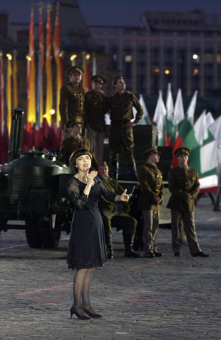 Mireille Mathieu na Placu Czerwonym w Moskwie