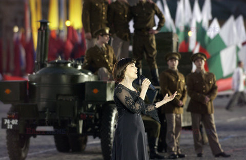 Mireille Mathieu na Placu Czerwonym w Moskwie