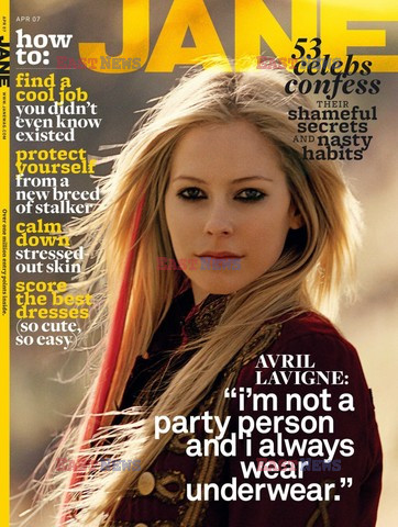 Avril Lavigne na okładce magazynu Jane
