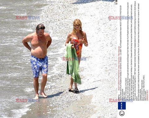 Goldie Hawn i Kurt Russell na wakacjach na Santorini