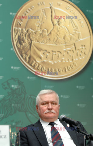 Lech Wałesa w Mennicy Polskiej