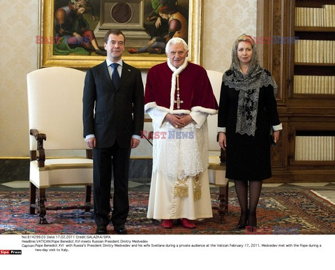 Papież Benedykt XVI przyjął na audiencji Dmitrija Miedwiediewa