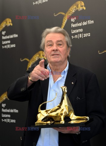 Alain Delon is presented a Life Achievement Award at the Locarno Film Festival 2012