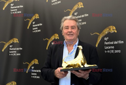Alain Delon is presented a Life Achievement Award at the Locarno Film Festival 2012