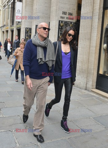 Bruce Willis with his wife