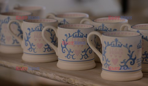 Commemorative mugs made to mark the birth of George Alexander Louis of Cambridge 