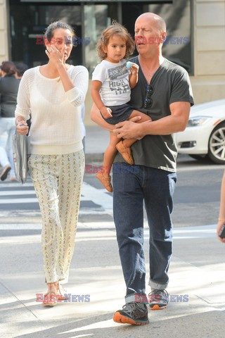 Bruce Willis z żoną i córką