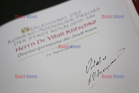 Vitali Klitschko otrzynał nagrodę Fundacji Konrada Adenauera