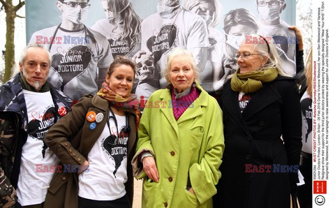 Vivienne Westwood podczas protestu w Londynie