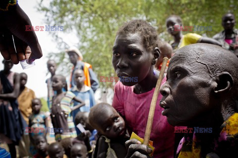 Punkt wydawania żywności w Sudanie - Eyevine