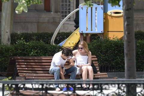 Lindsay Lohan i Egor Tarabasov w Madrycie