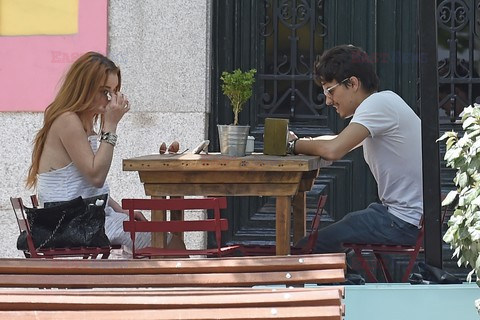 Lindsay Lohan i Egor Tarabasov w Madrycie