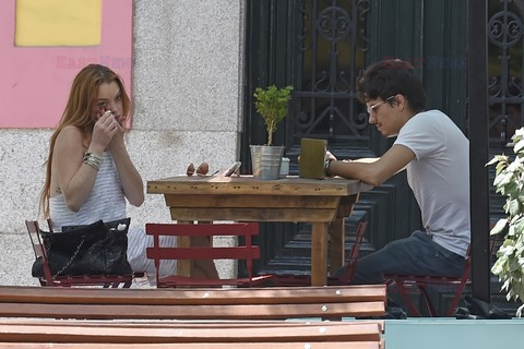 Lindsay Lohan i Egor Tarabasov w Madrycie