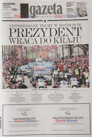 Polska i zagraniczna prasa o katastrofie