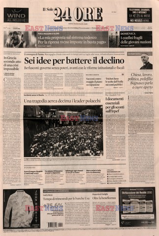 Polska i zagraniczna prasa o katastrofie