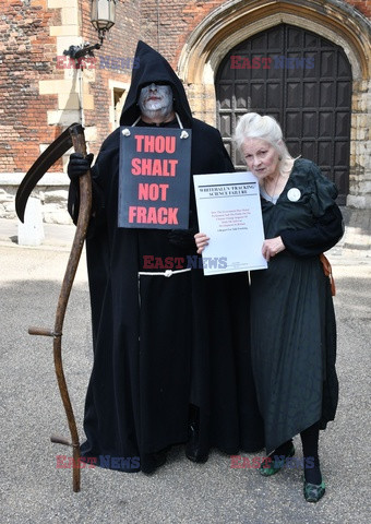 Vivienne Westwood protestuje przed katedrą