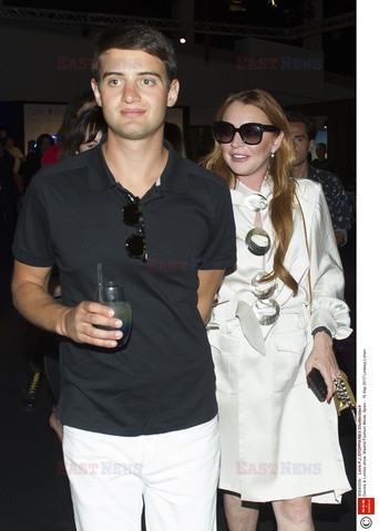 Lindsay Lohan na pokazie mody w Madrycie